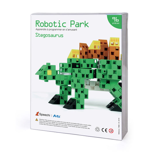 Robot dinosaure Stegosaurus pour cursus vacances Robotic Park